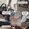 Makerflo Customizable Decanter with Airtight Stopper 24 oz (Case of 6) | Liquor Decanter Bottle for Wine, Scotch, Bar, Ideal for DIY Personalization - Laser Engraving, UV DTF, Vinyl, Epoxy, Individually Wrapped